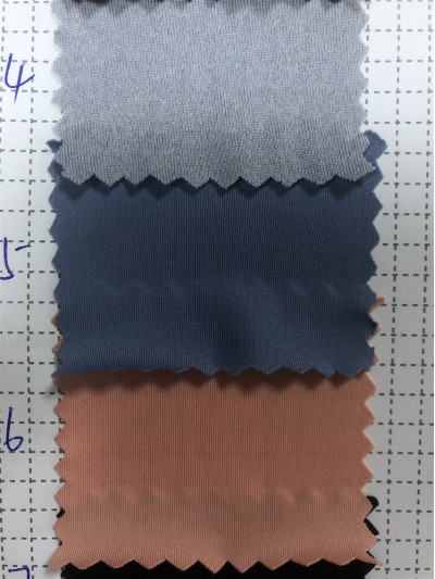 SX-DY 521010 50D milk silk polyester stretch frame Specification: 160CM Gram weight: 100G Composition: 88T 12SP ultra-thin sports cloth side view